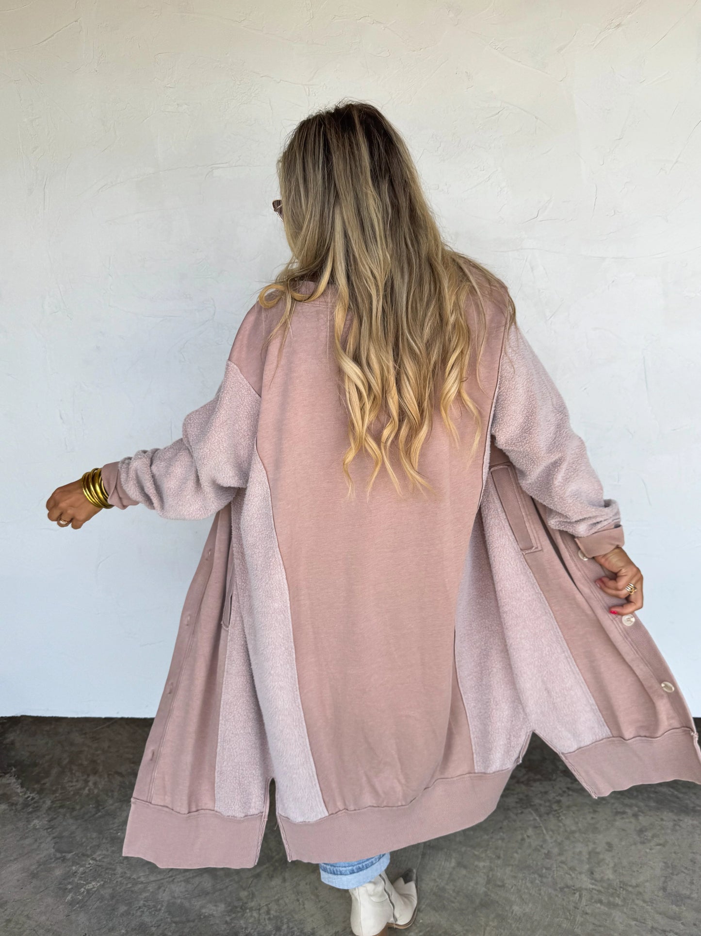 Sweatshirt Cardigan Duster