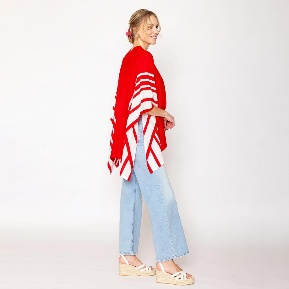 Two Tone Knit Kimono