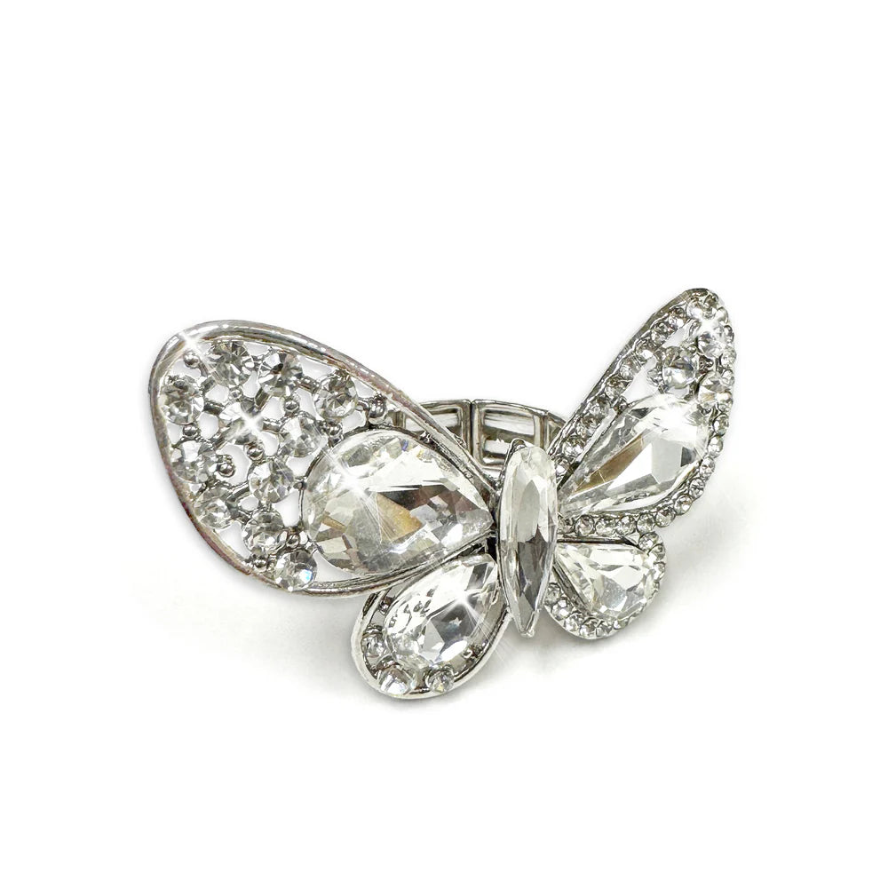Jacqueline Kent Silver Butterfly Ring