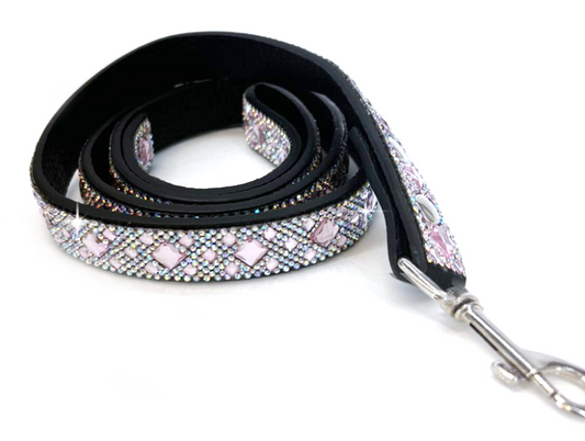 Jacqueline Kent Diamon In the Ruff Studded Leash Pink