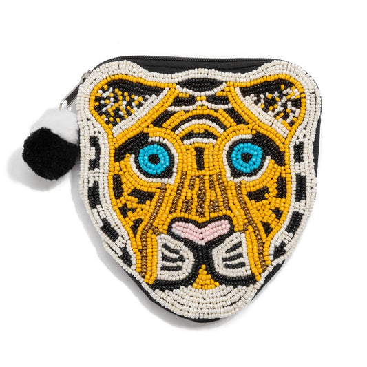 Beaded Pouch Tiger