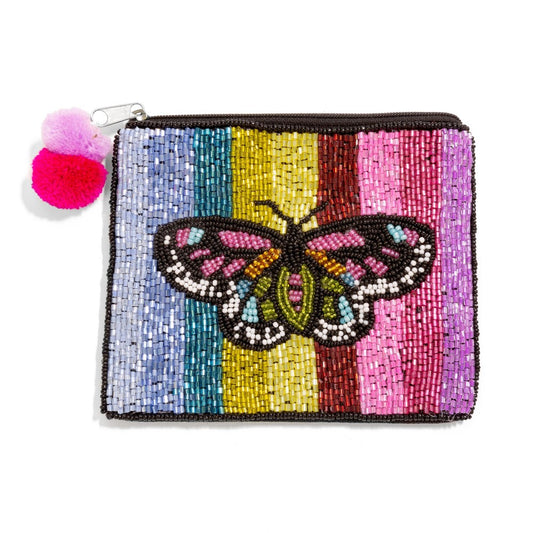 Beaded Pouch Butterfly