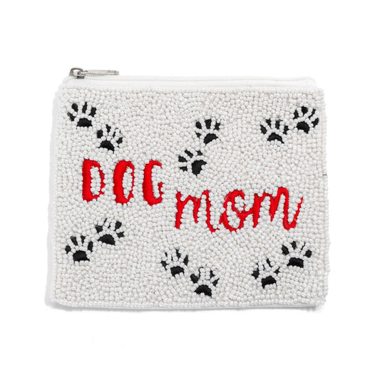 Beaded Pouch Dog Mom