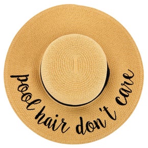 Fun Saying Floppy Straw Beach Hat