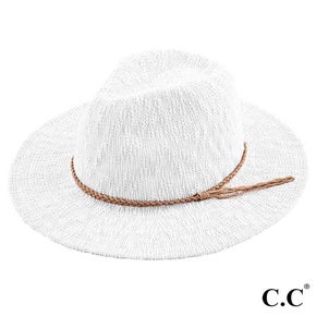 Knitted Boucle Panama Hat