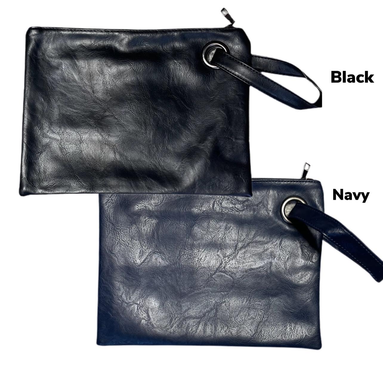 Susan Vegan Leather Handbag-Clutch - Solids
