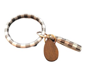 Buffalo Check Cohutta Wood Bangle Keyring