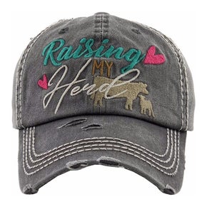 Raisin My Herd Distressed Baseball Hat