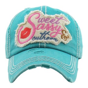 Sweet Sassy Southern Distressed Baseball Hat