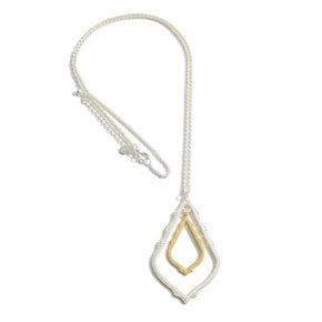 Double Teardrop Long Necklac