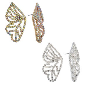Rhinestone Butterfly Earring