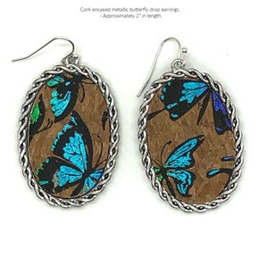 Cork Inspired Butterfly Earring