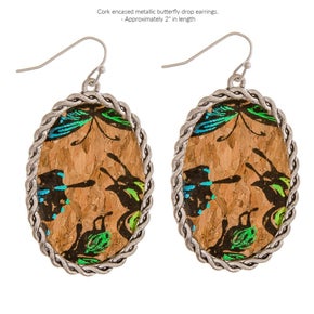 Cork Inspired Butterfly Earring