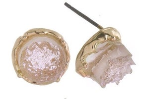 Druzy Round Stud Earring