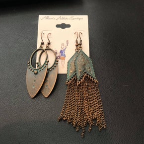 Arrow Patina Earring Duo