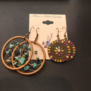 Dreamcatcher Shield Earring Duo