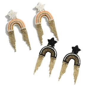 Seed Bead Rainbow Glitz Earring