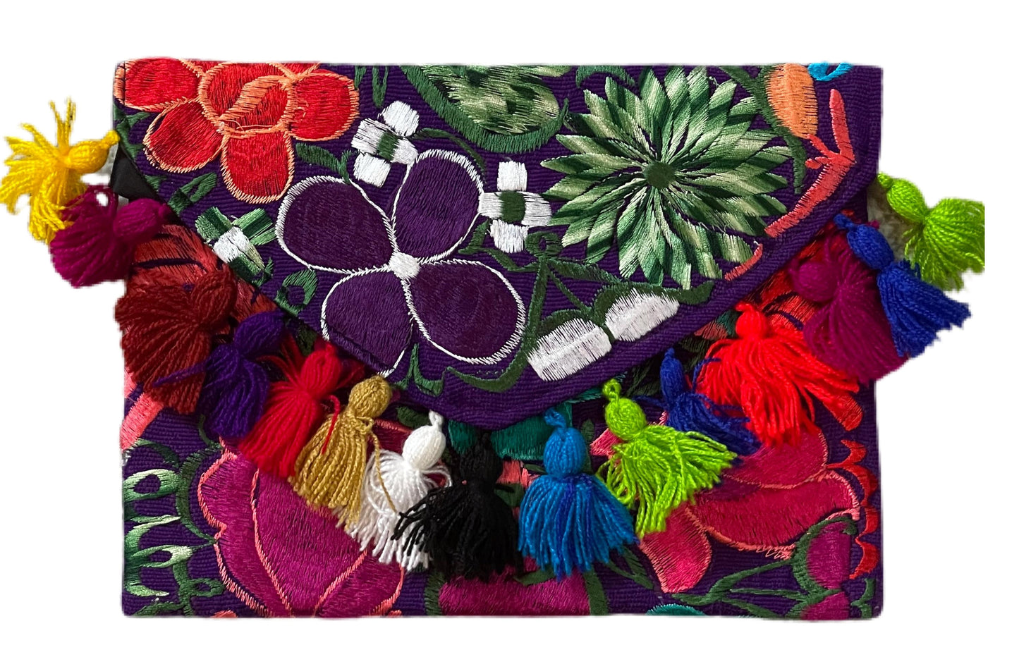 Embroidered Crossbody Clutch