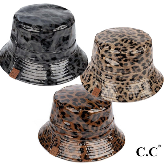 Leopard Print Waterproof Bucket Hat