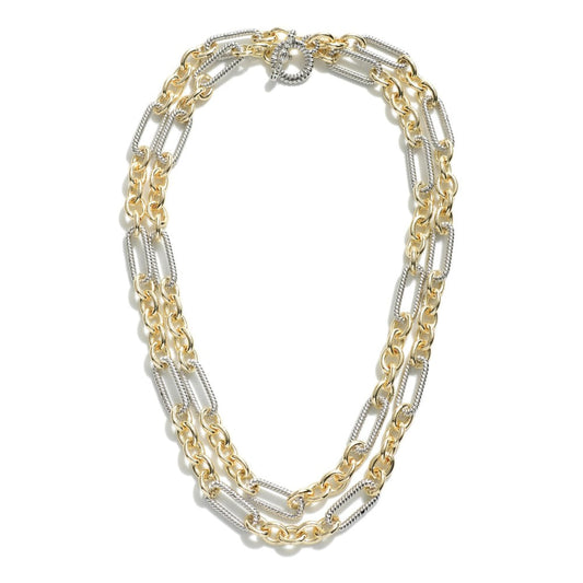 Mixed Tone Chain Link Necklace