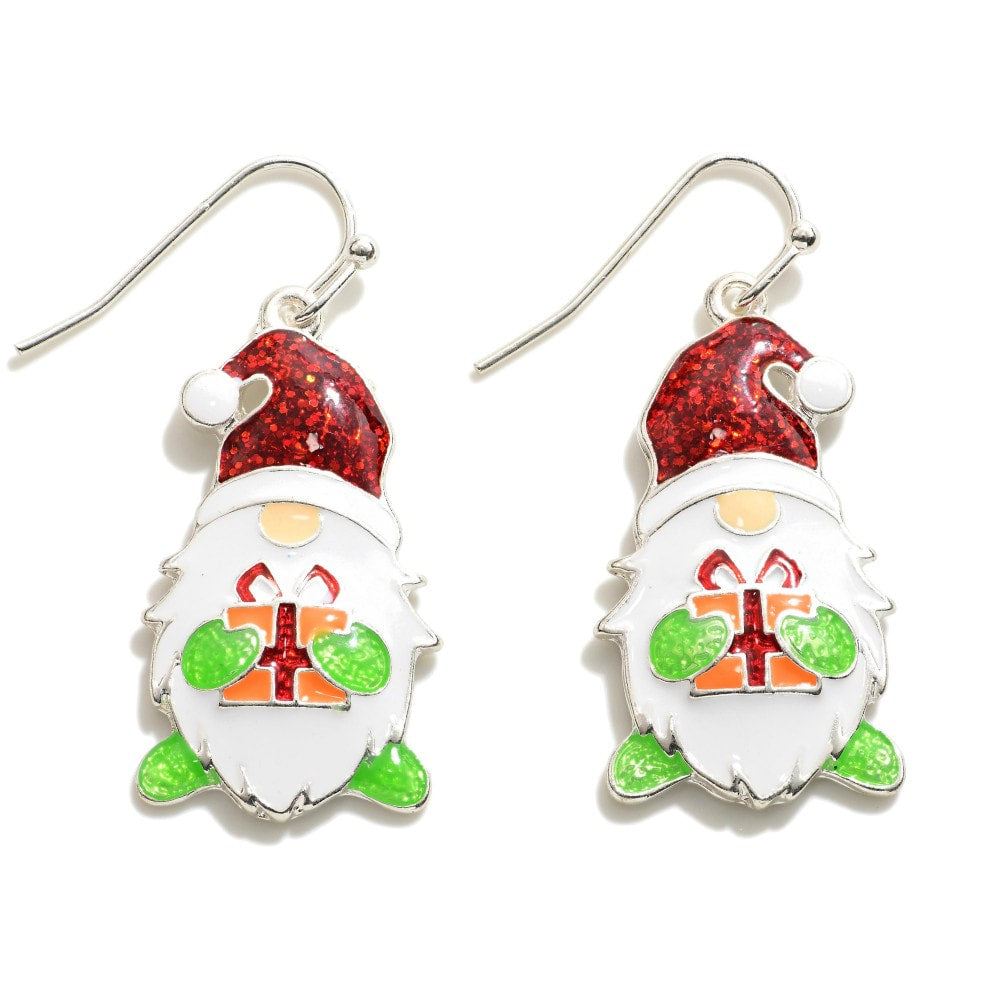 Gnome Enamel Earring