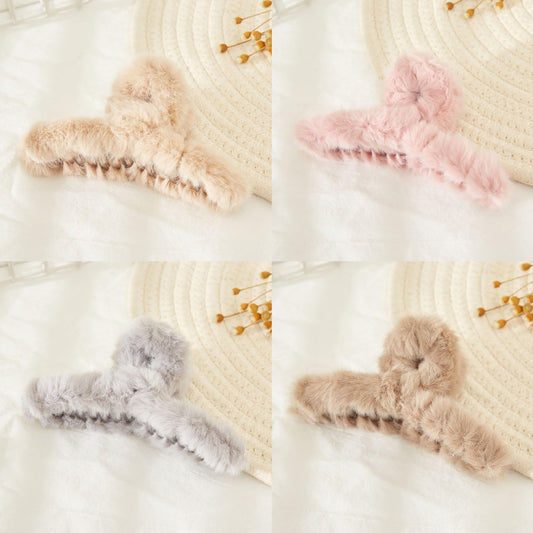 Faux Fur Claw Clips