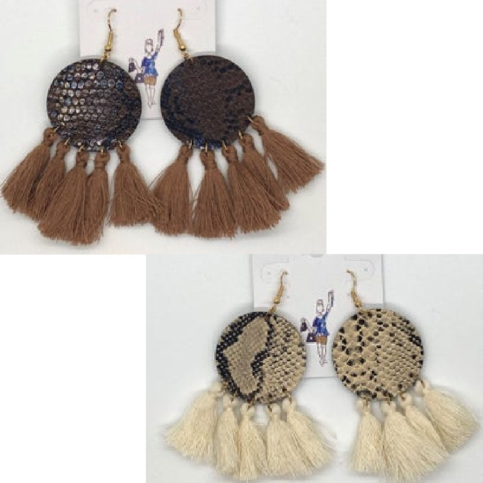 Snake Fringe Earrings