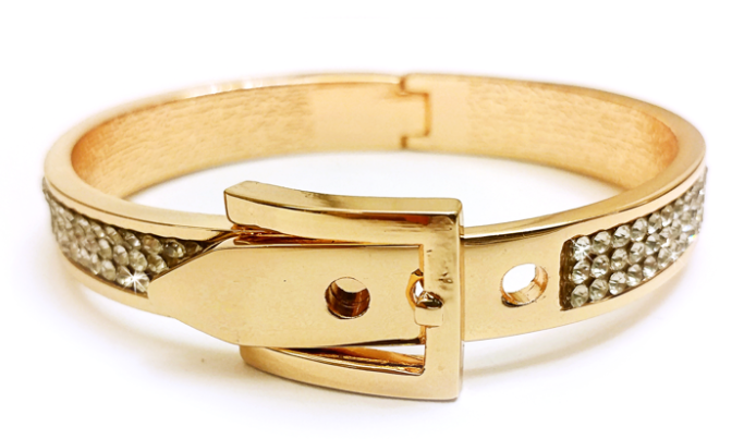 Jacqueline Kent Crystal Buckle Bracelet