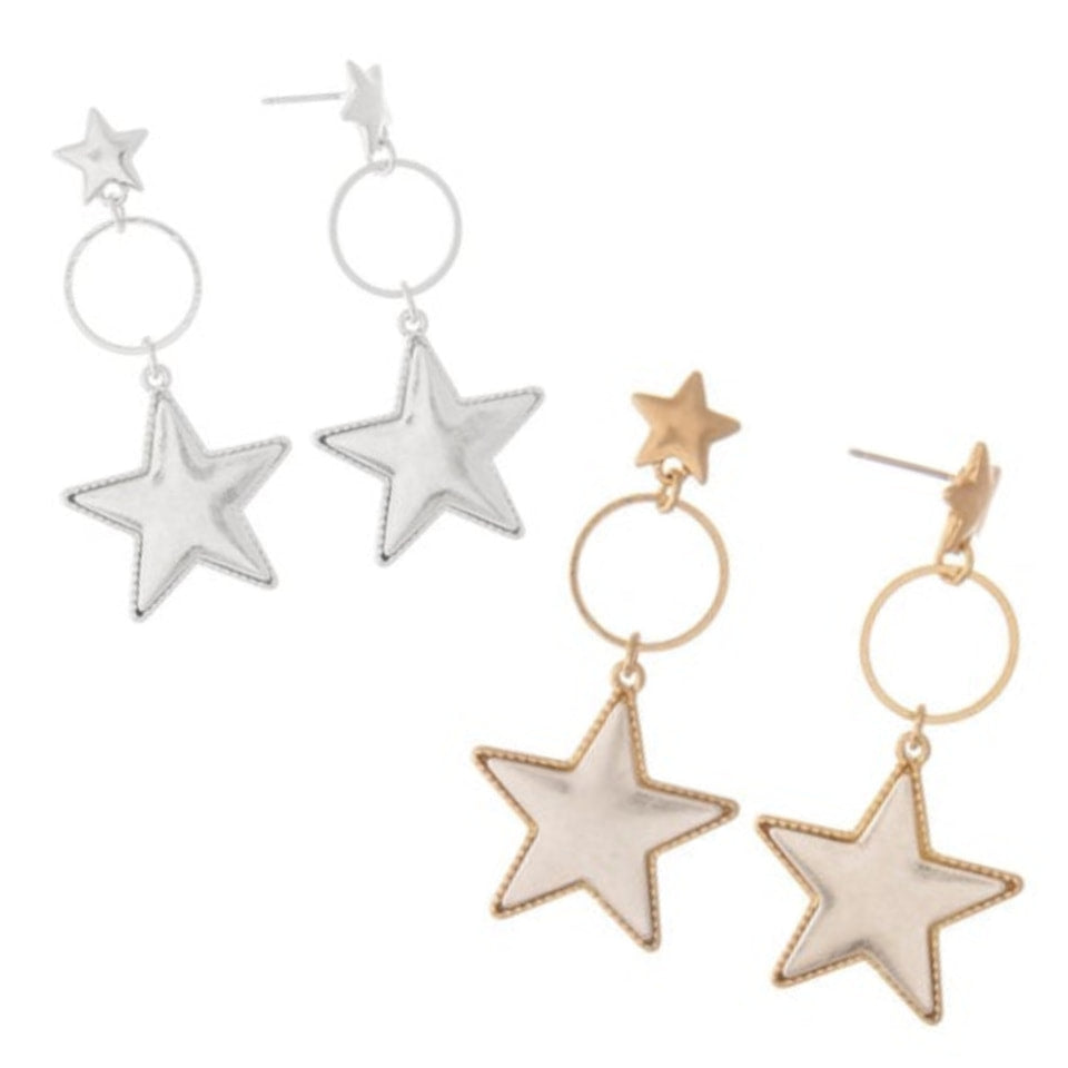 Star Drop Earrings