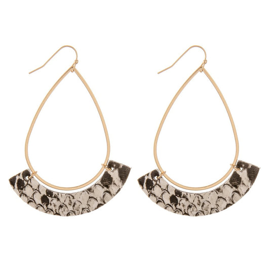 Snakeskin Teardrop Earrings