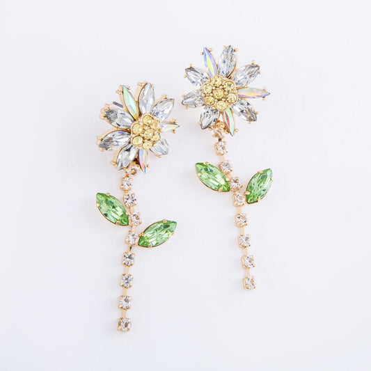 Rhinestone Flower Earring