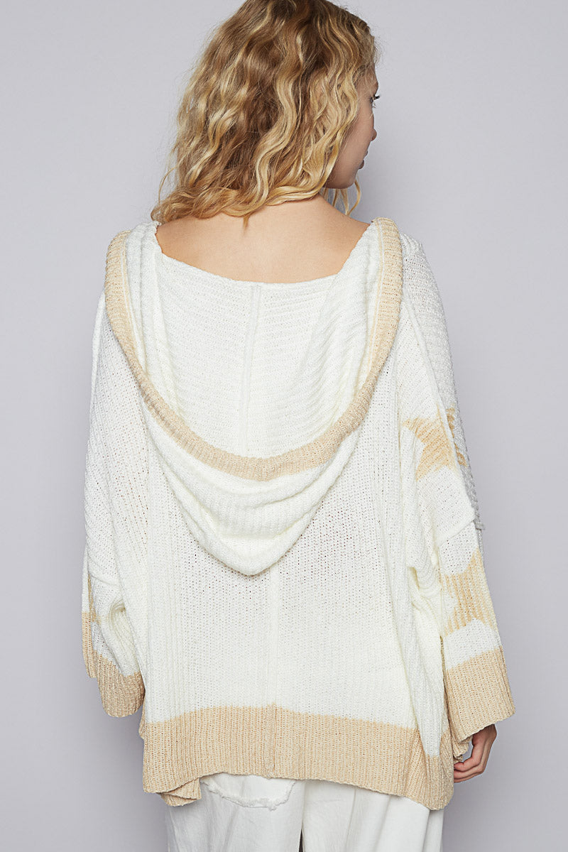 Starry Print Hoodie Sweater