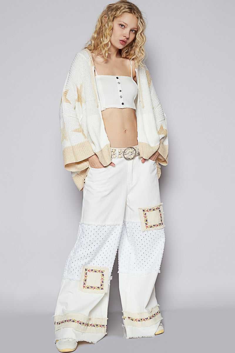 Starry Print Hoodie Sweater
