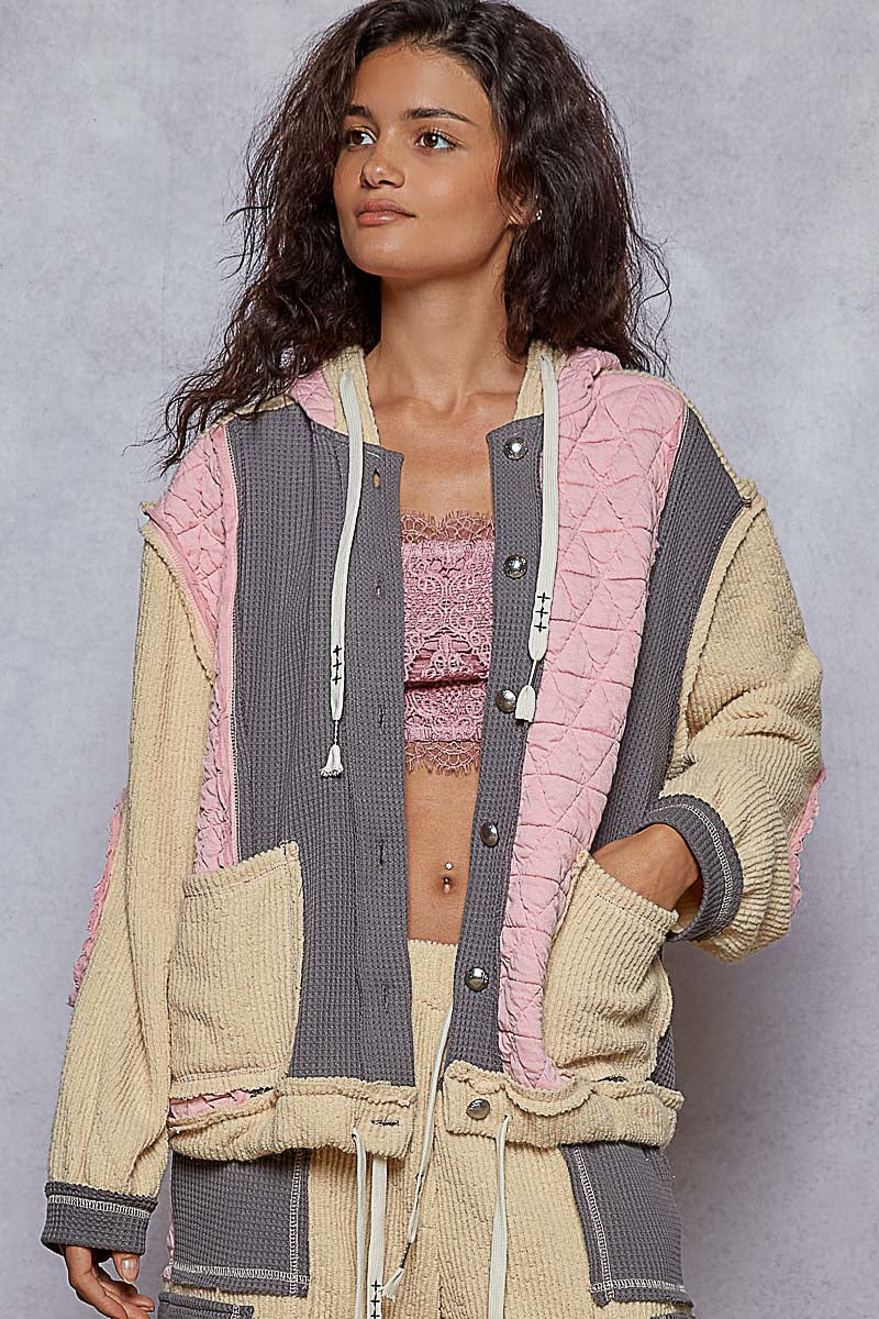 Pink Thermal Quilted Jacket