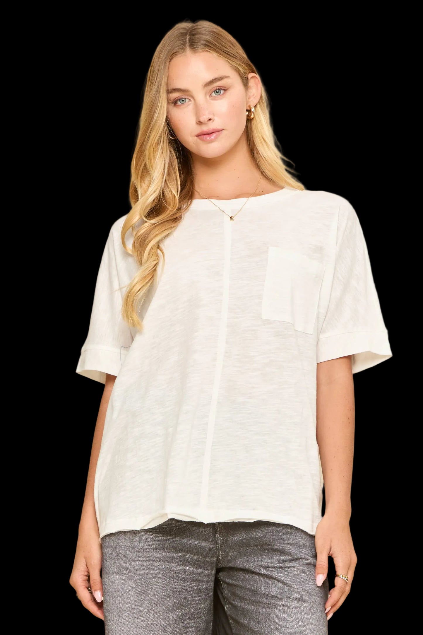Cotton Slub Knit Top