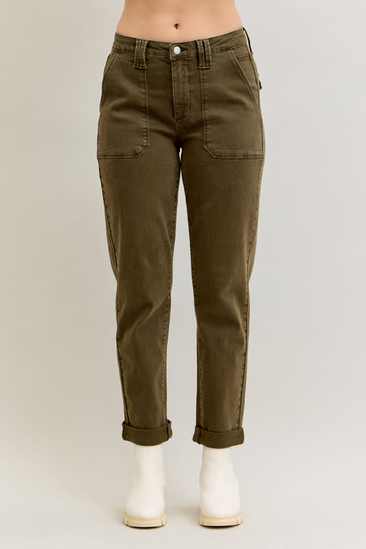 Judy Blue Aurora Pants Forest