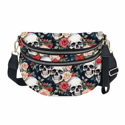 Skulls & Roses Crossbody Bag