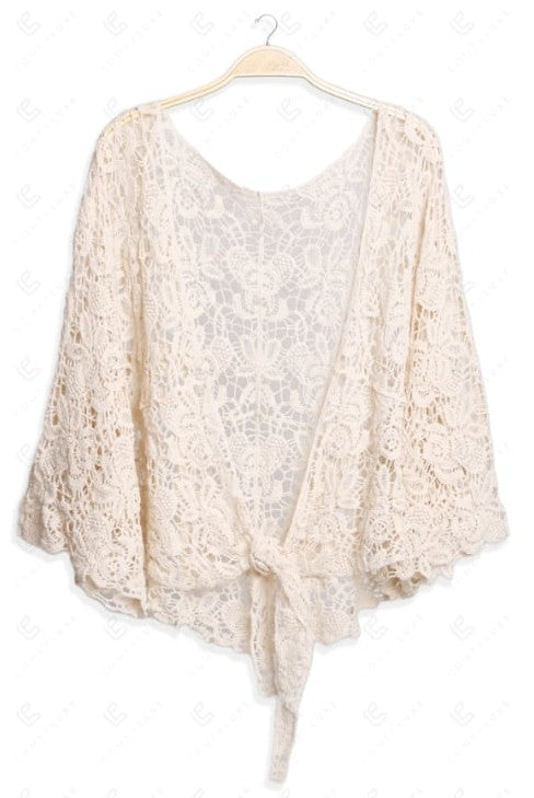 Crochet Tie Front Cover Up