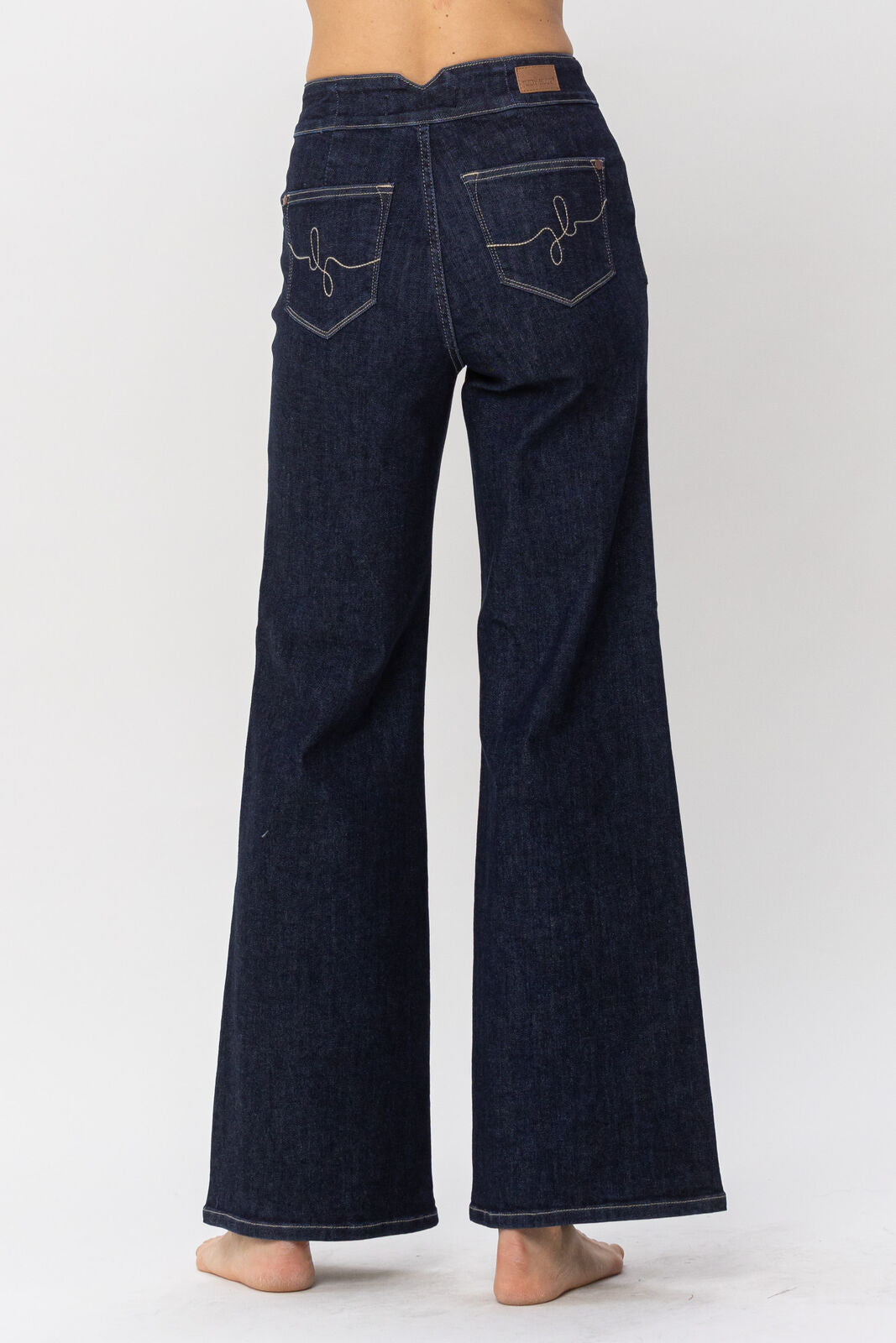 Judy Blue HW Rinse Wash Wide Leg Denim