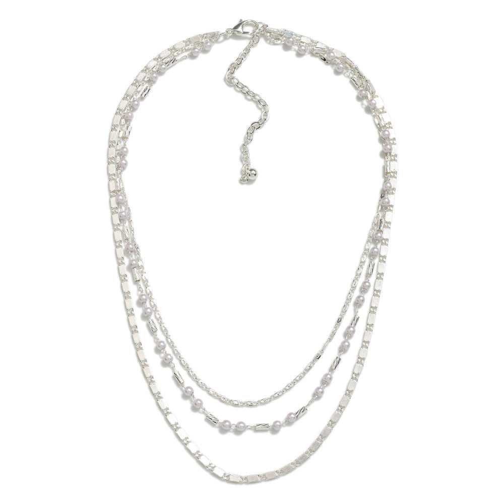 Triple Strand Layered Necklace