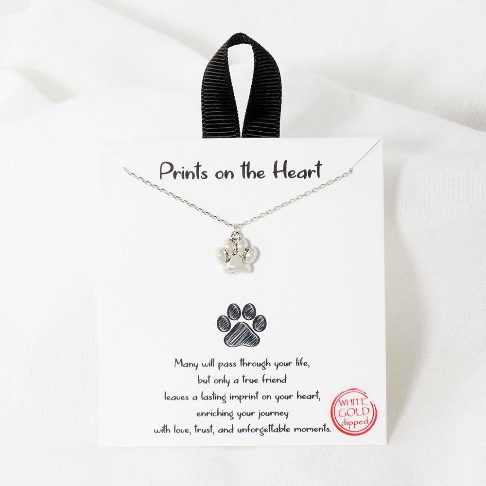 Dainty Necklace-Paws On The Heart