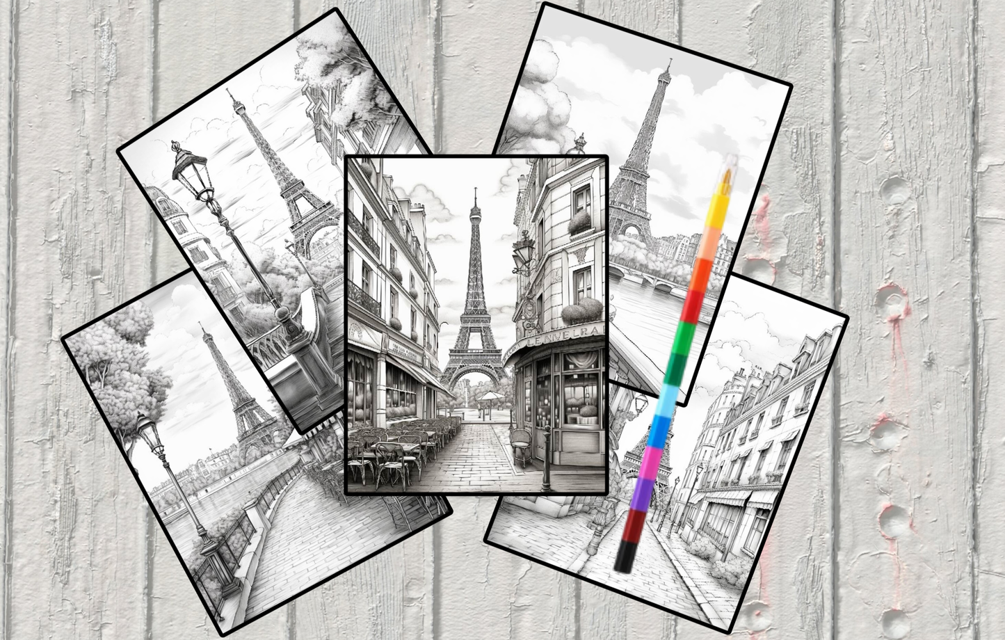 Paris Coloring Sheets