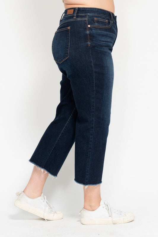 Judy Blue High Waist Cropped Wide Leg Denim