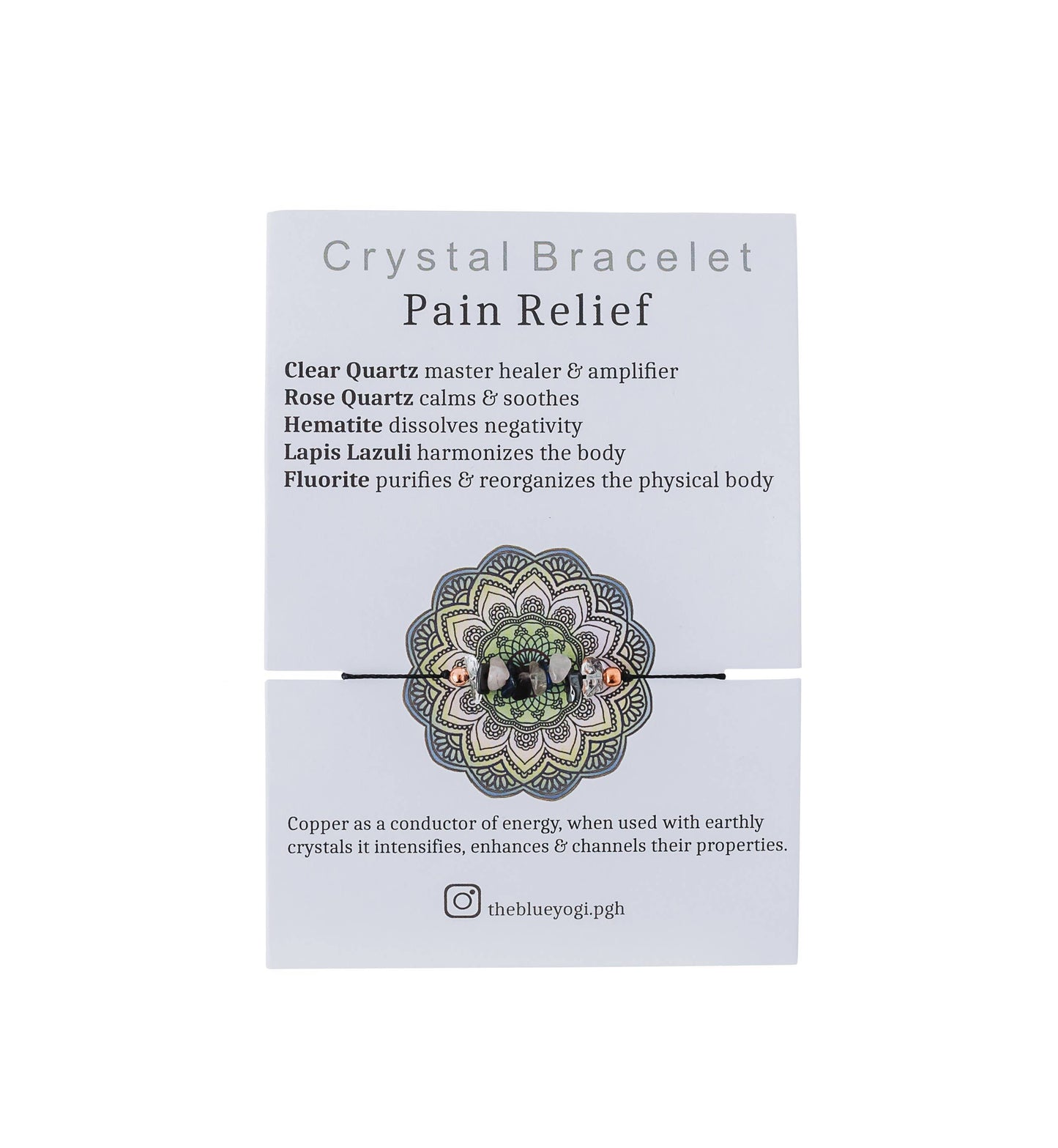 Pain Relief Crystal & Copper Bracelet