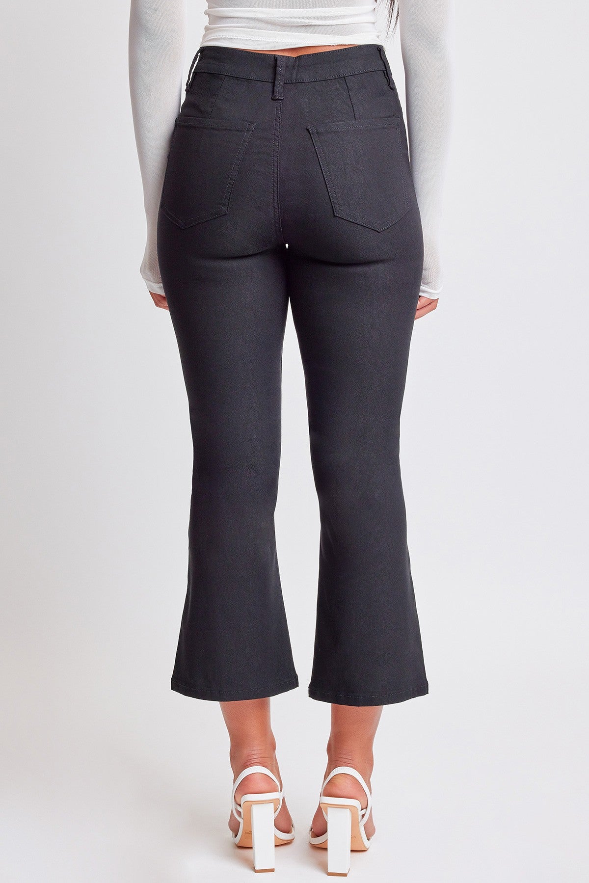 Crop Kick Flare Pant In Black