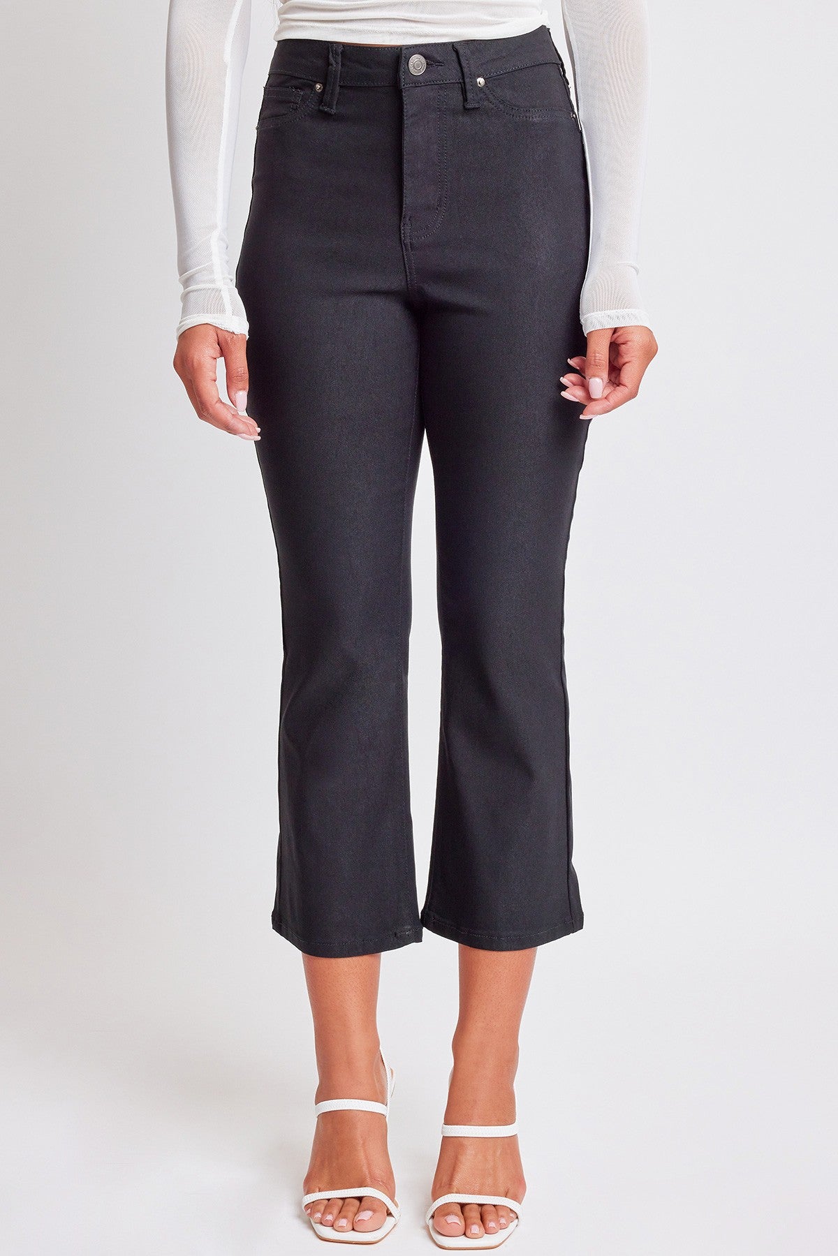 Crop Kick Flare Pant In Black