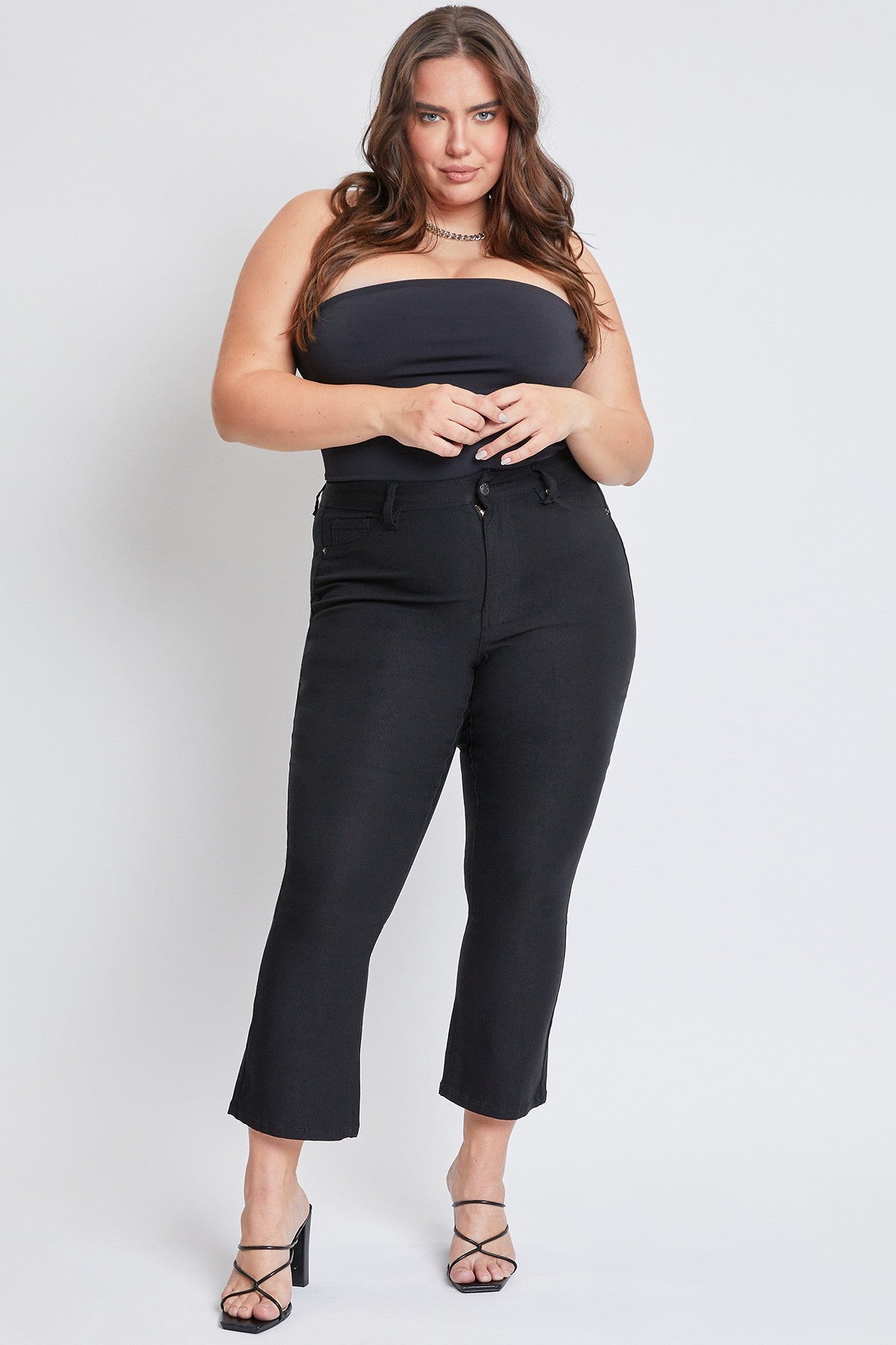 Crop Kick Flare Pant In Black