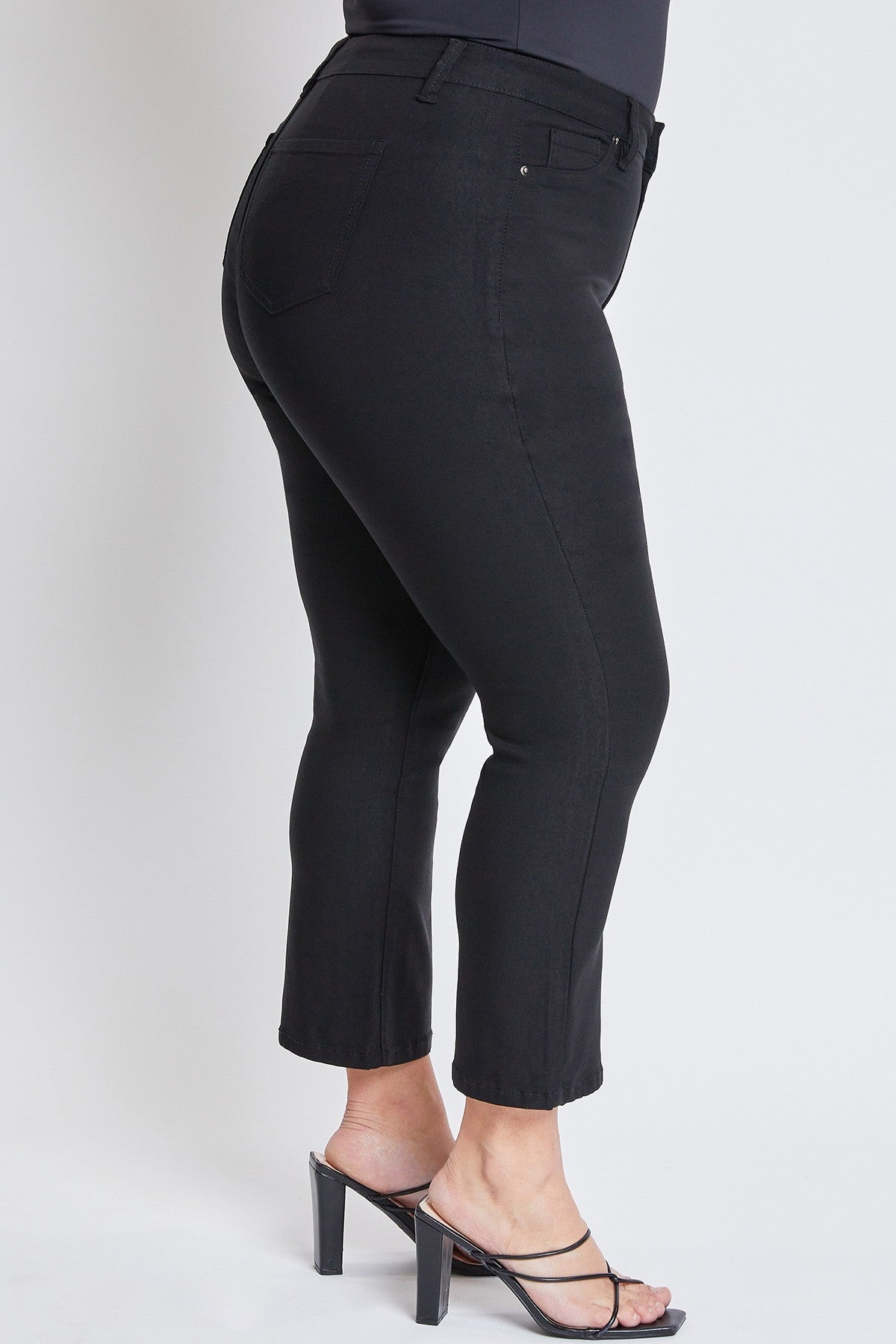 Crop Kick Flare Pant In Black