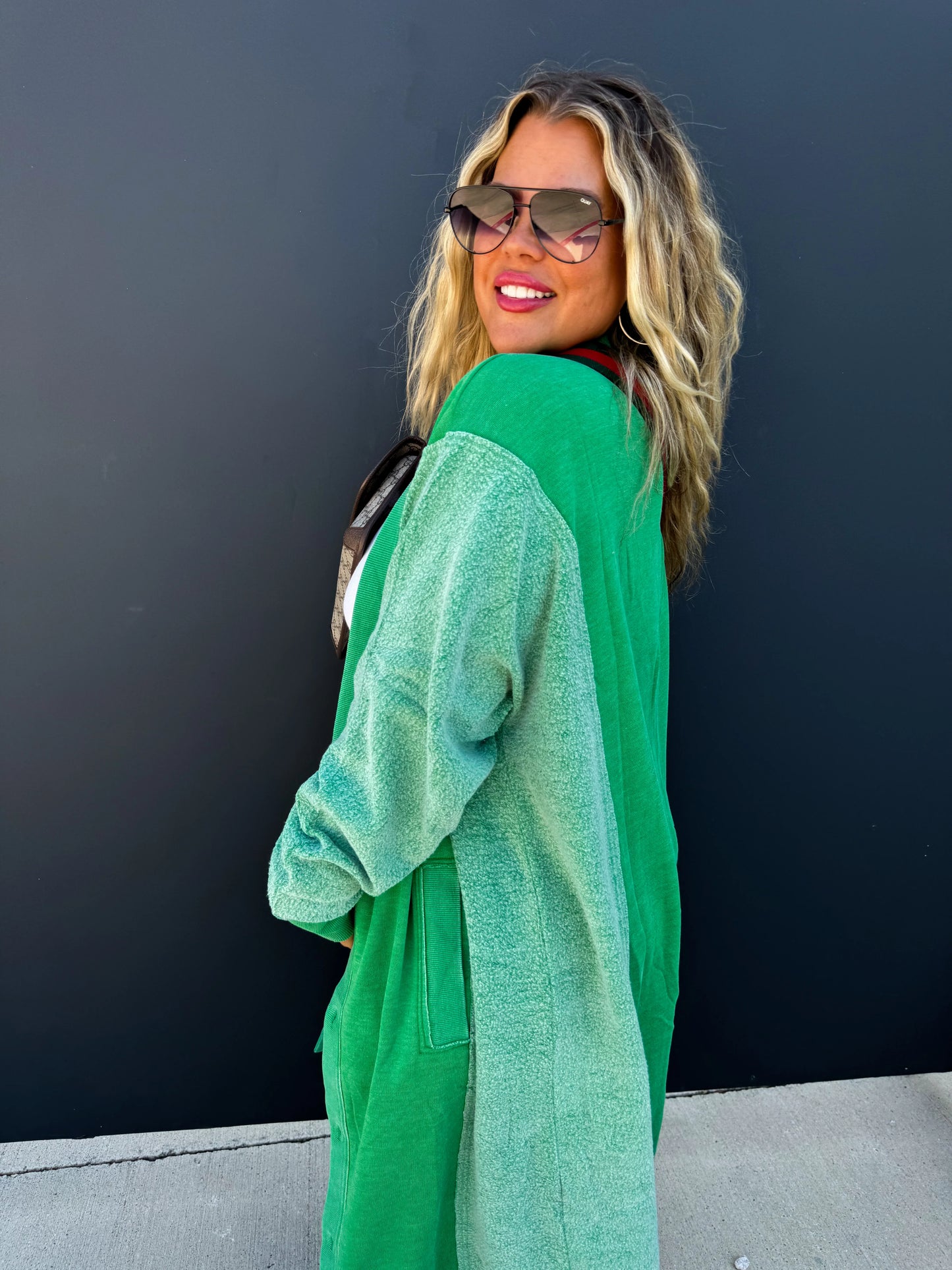 Sweatshirt Cardigan Duster