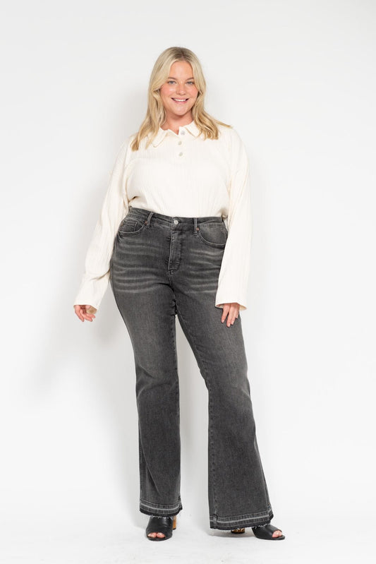 Judy Blue Mid-Rise TC Washed Grey Denim
